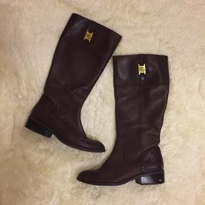 Brown riding boots by Lauren Ralph Lauren